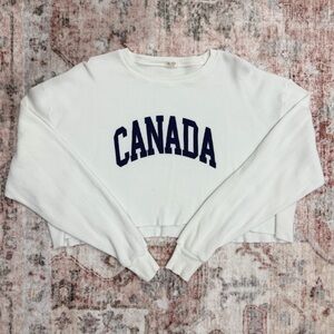 Brandy Melville Waffle White Crop Top